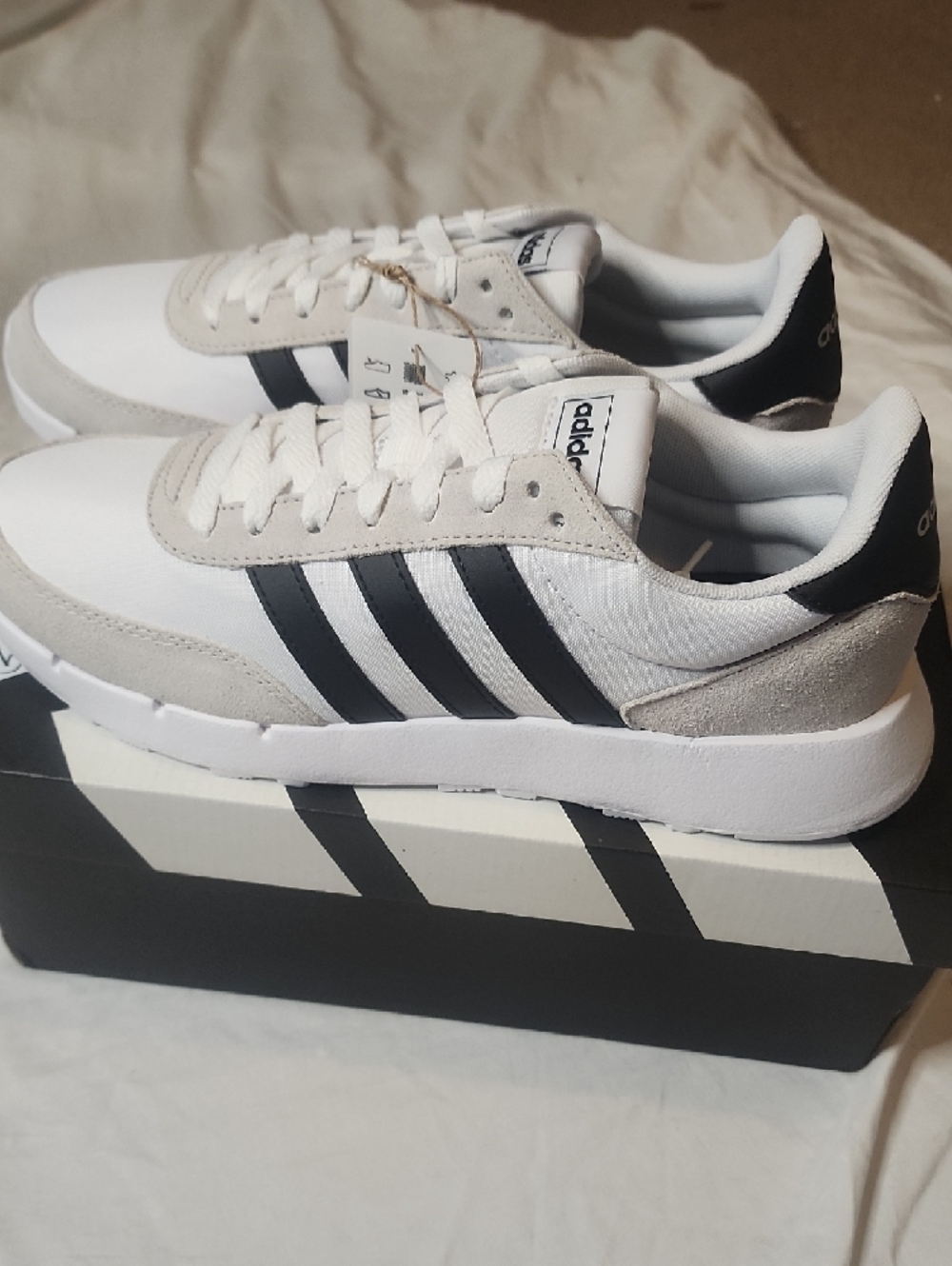 adidas Run 60s 2.0 Men's White and Black Sneakers